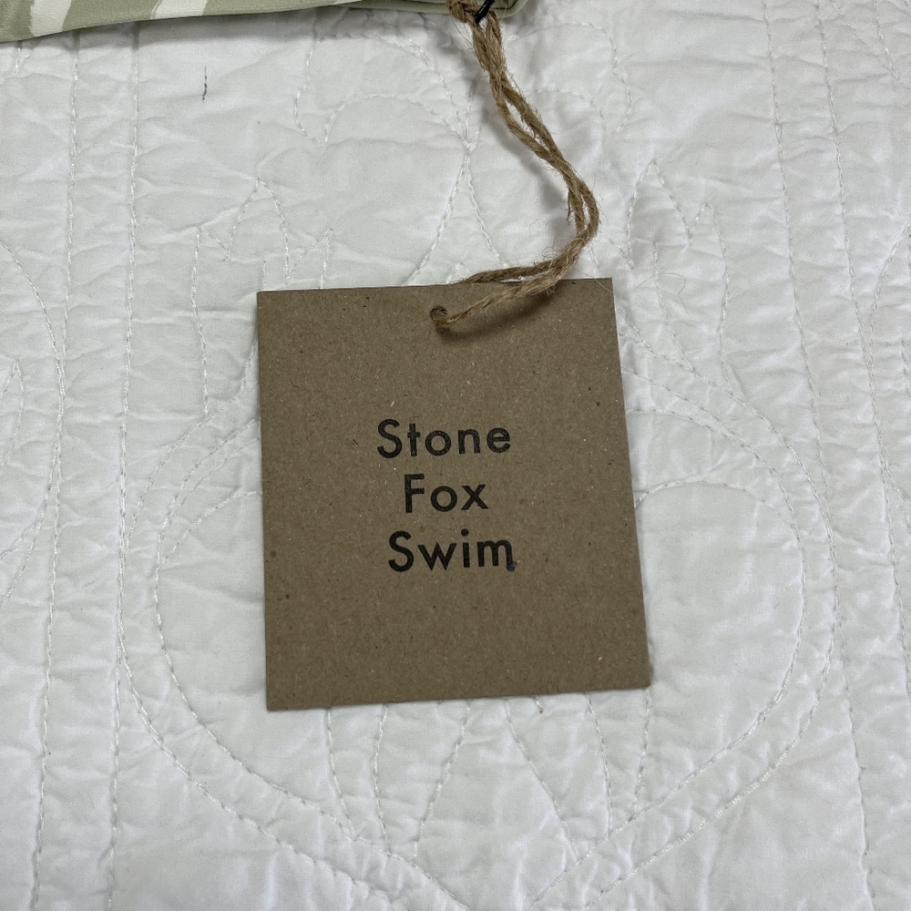 NWT Stone Fox Swim Aloe Lines Inez Bikini Top - Picture 3 of 5